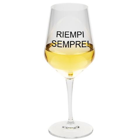 Calice vino spritz - riempi sempre - divertente regalo