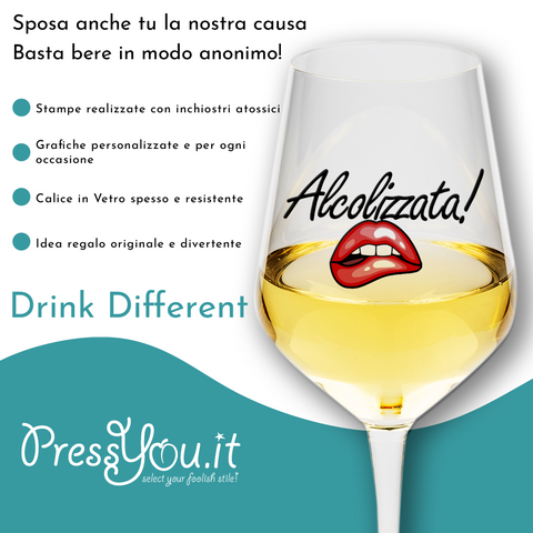 Calice vino spritz - alcolizzata sexy - divertente regalo