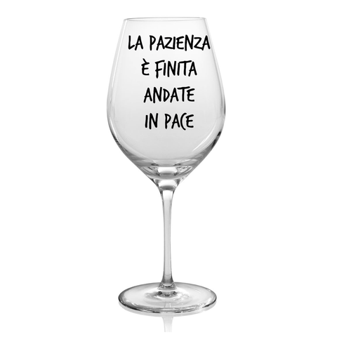 calice -la pazienza e finita andate in pace