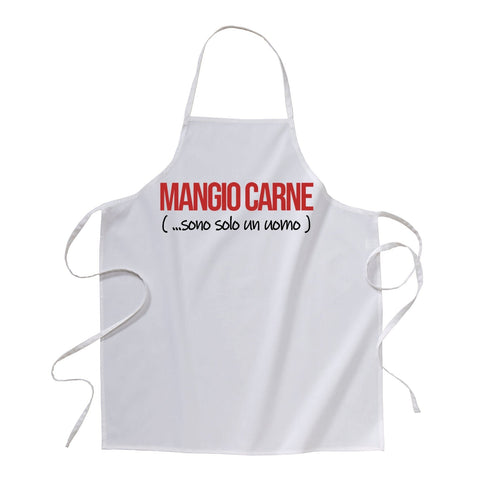grembiule - mangio carne sono solo un uomo