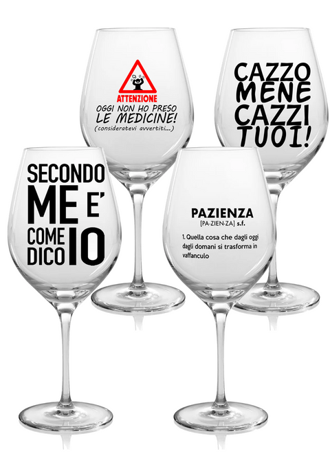 Set di 4 calici - Sto sclerando