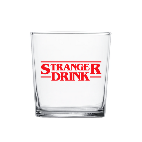 Bicchiere in vetro divertente "Stranger Drink" – Idea regalo originale