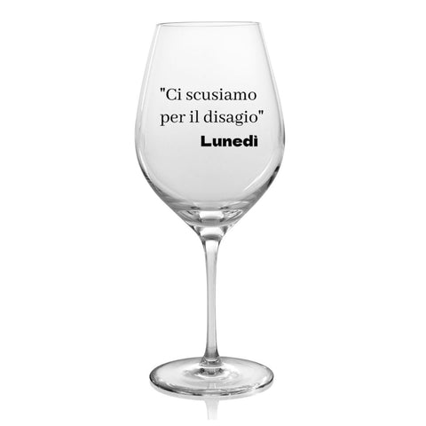 calice -ci scusiamo per il disagio lunedi
