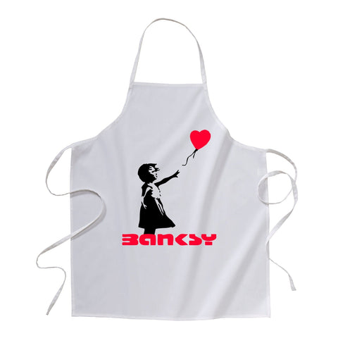 grembiule - banksy bambina con il palloncino