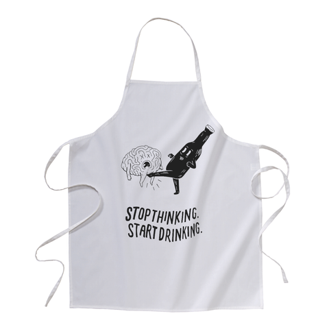 grembiule -stop thinking start drinking