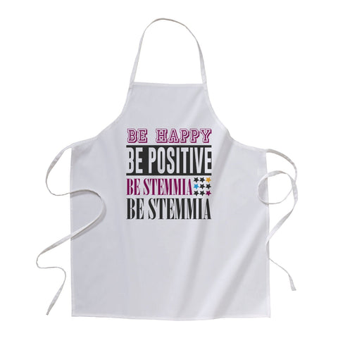 grembiule - be happy be positive be stemmia