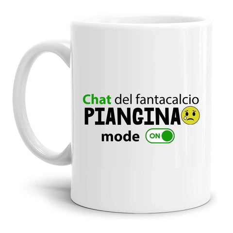 tazza Mug-fantacalcio chat piangina mode on divertente idea regalo