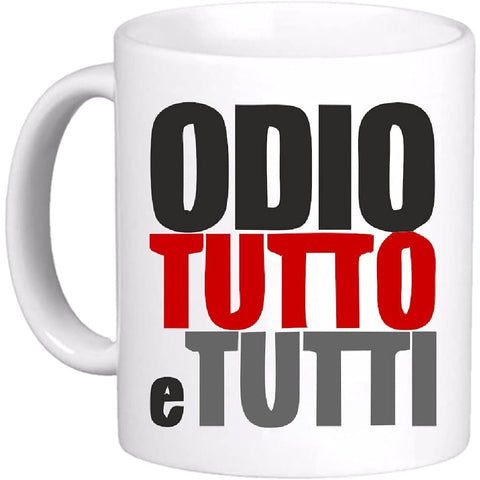 tazza Mug-odio tutto e tutti