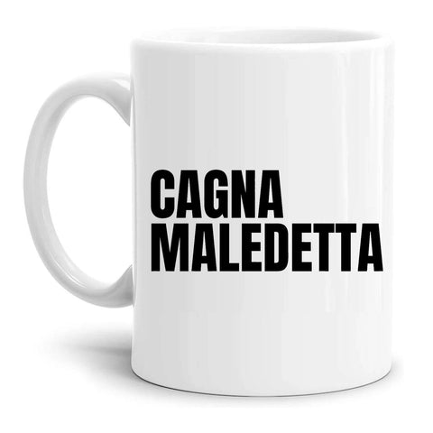 tazza Mug-cagna maledetta serie tivu tv italiana divertente simpatica regalo mamma papa colleghi amici in ceramica per la colazione caffe o te copia copia