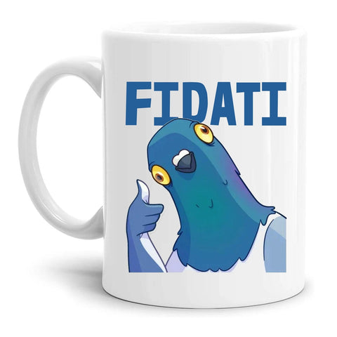 tazza Mug-fidati piccione uccello divertente simpatica regalo mamma papa colleghi amici in ceramica per la colazione caffe o te copia copia