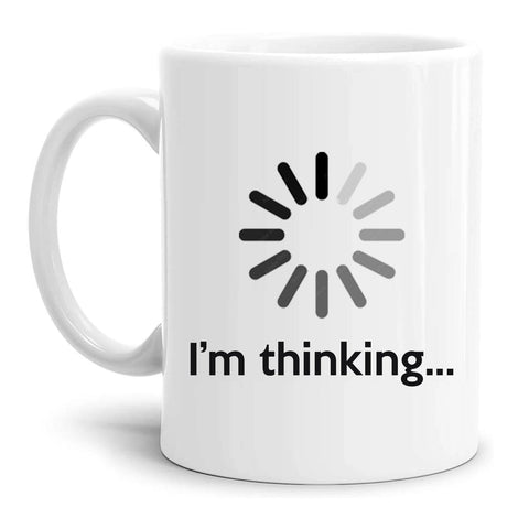 tazza Mug-ithinking sto pensando divertente simpatica regalo mamma papa colleghi amici in ceramica per la colazione caffe o te copia copia