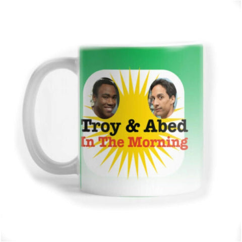 tazza Mug-troy and abed in the morning divertente simpatica regalo mamma papa colleghi amici in ceramica per la colazione caffe o te