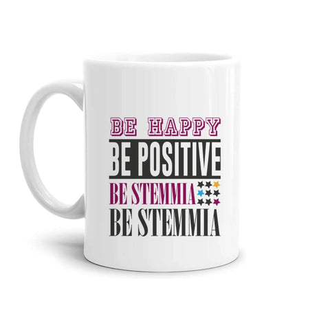 tazza Mug- be happy be positive be stemmia