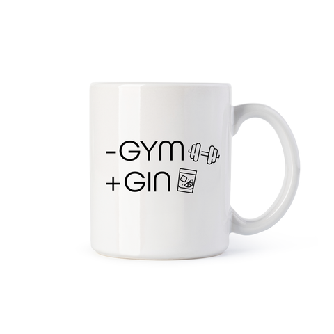 tazza Mug - meno GYM  più GIN