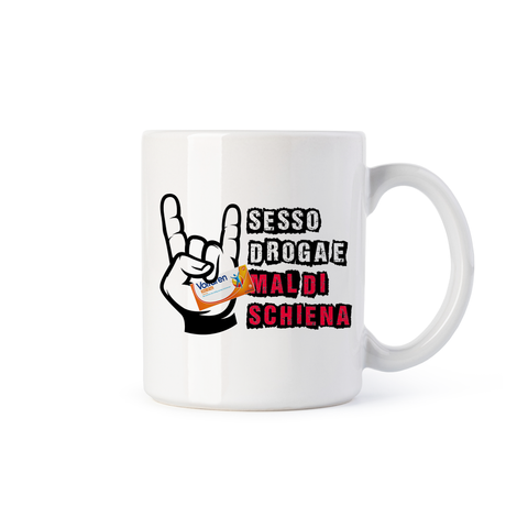 tazza Mug - sesso droga e mail di schiena